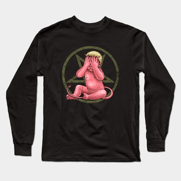 BABY SATAN Long Sleeve T-Shirt by ADAMLAWLESS